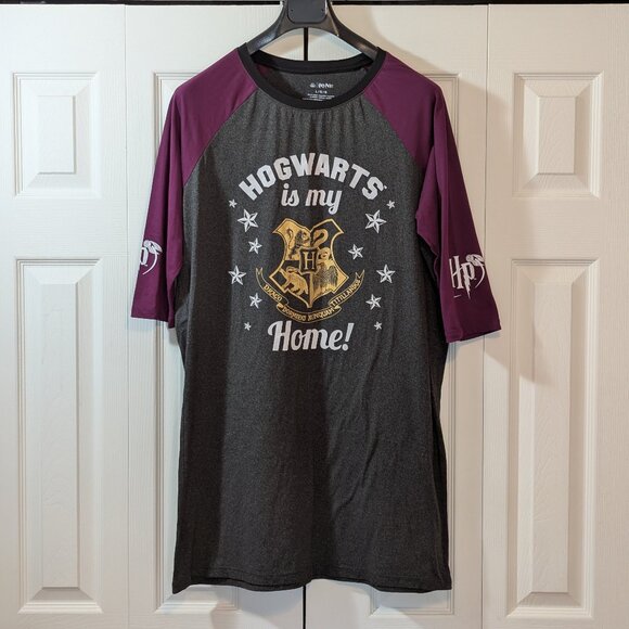Harry Potter Hogwarts Women's Nightshirt 3/4 sleeves Sleepwear - Size L - Picture 1 of 8
